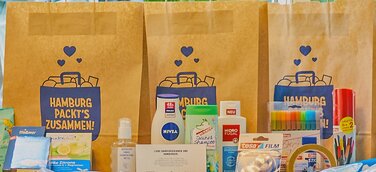 Unterstützung in Corona-Zeiten: Belegschaft von Gasnetz Hamburg spendet 3.000 Euro für Hilfsgüter-Taschen