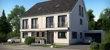 Wohnraum für Familien: KSK-Immobilien hat zehn Neubau-Doppelhaushälften in Niederkassel vermittelt.