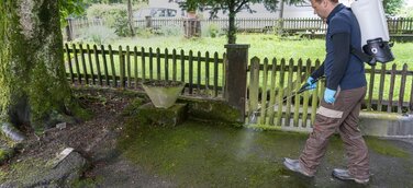 Akku-Sprühgerät für Bio-Herbizide