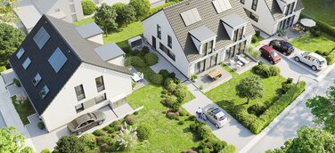 KSK-Immobilien hat vier Doppelhaushälften und ein freistehendes Einfamilienhaus in Hennef vermittelt