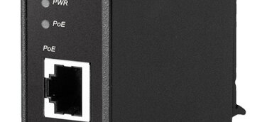 PoE Power over Gigabit Ethernet Injector (Midspan) für 12V DC bis 55V DC zur Montage im Schaltschrank