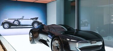 Automobile Zukunft: Im HoP in Shanghai konnten Besucher_innen auch das Konzeptfahrzeug Audi skysphere concept erleben.