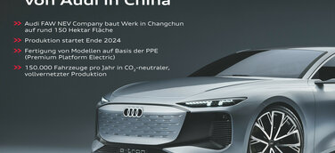Neuer Produktionsstandort für Elektromodelle in China: Audi erreicht weiteren Meilenstein