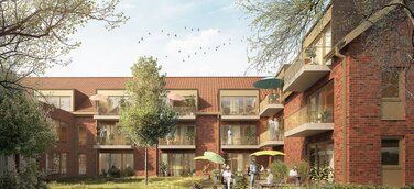 Visualisierung des Wohngebäudes für Senioren in Dülmen