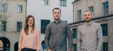 Die Gruünder:innen (von links): Ulrike Jehle, Majk Shkurti, Elias Pajares