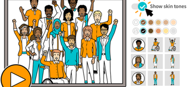 Der simpleshow video maker fügt Videos jetzt automatisch diverse Charaktere hinzu