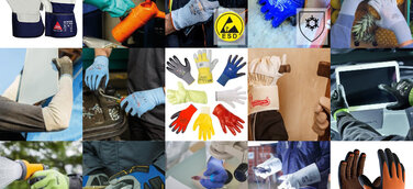 Verschiedene Arten von Arbeitshandschuhen