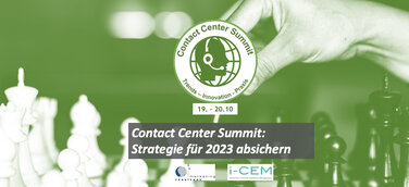Contact Center Summit 2022 - Das virtuelle Event für Entscheider