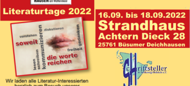 Literaturtage in Büsum / Lesungen und Workshops