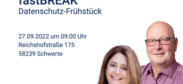 Uta Rusch und Uwe Rusch als Experten auf dem Datenschutz-Frühstück.
