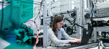 Female electronics engineer runs vehicle tests