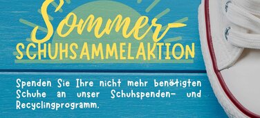 Poster zur Sommer-Schuhsammelaktion