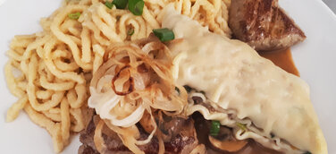 Schwoba-Deller mit Spätzle