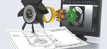 stilisierter Computerbildschirm mit der Software 3D-Tool