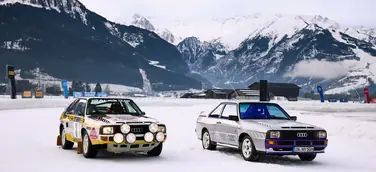 Audi Tradition beim Ice Race in Zell am See, Januar 2024.