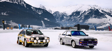 Audi Tradition beim Ice Race in Zell am See, Januar 2024.