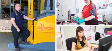 Female employees of the Busch Group in their working environment