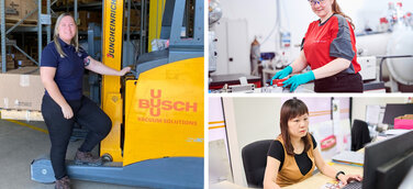 Female employees of the Busch Group in their working environment