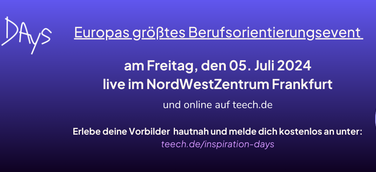 Inspiration Days 2024: Jahresauftakt der Entdeckungsreise in die Berufswelt erstmals im Rhein-Main-Gebiet