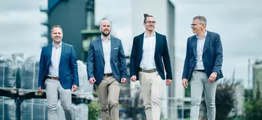 Geschäftsleitung der CarboTech Gruppe: v.l. Daniel Mandau, Sascha Vornweg, Felix Niermann, Daniel Böke
