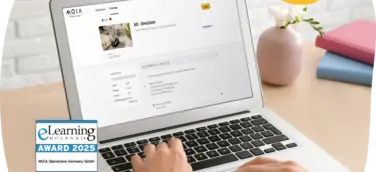 Blick in die Lernplattform elearnio - eins der Gewinnerprojekte des eLearning Awards