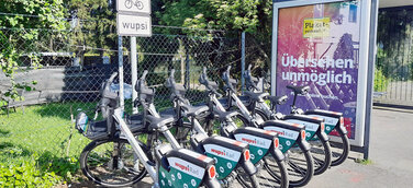 Unser neues Modell SMARTbike 2 UE während der Pilotphase in Leverkusen. 