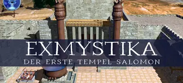 Filmtitel mit dem Tempelnachbau in 3D im Hintergrund