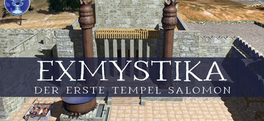 Filmtitel mit dem Tempelnachbau in 3D im Hintergrund