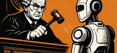 Ein Richter verurteilt einen Roboter