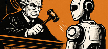 Ein Richter verurteilt einen Roboter