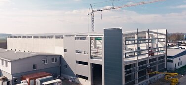 Rohbau des Headquarters in Gersthofen