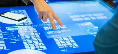 Scape X® Powering the ISE Rebooking Area in 2025. Object Recognition and Multitouch interaction.