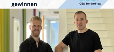 Foto der beiden Gründer mit Zitat von Lars Lammers