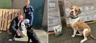 Martin Markowsky bei der Futter Spendenaktion