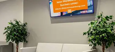 Wartezimmer TV Bildschirmwerbung