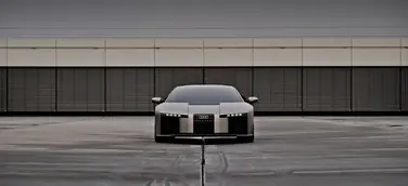 Interne Premiere: Der Audi Nuvolari wird auf einer geheimen Dachterrasse im Design Center in Ingolstadt präsentiert.