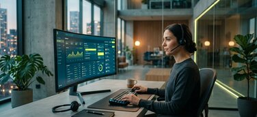 IT Operator vor einem Bildschirm