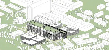 BIM-Modell_Zentrallabor UKD mit anderen verknüpften Modellen