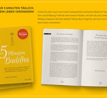 Buchveröffentlichung: Dein 5-Minuten-Buddha - Mehr Achtsamkeit und Glück im Alltag mit 365 inspirierende Weisheiten, Übungen und buddhistischen Kurzgeschichten 