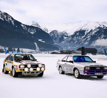 Audi Tradition beim Ice Race in Zell am See, Januar 2024.