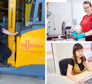 Female employees of the Busch Group in their working environment