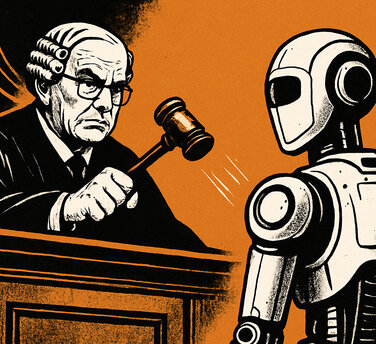 Ein Richter verurteilt einen Roboter