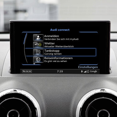 Schnell die günstigste Tankstelle finden: der Service Tankstopp von Audi connect