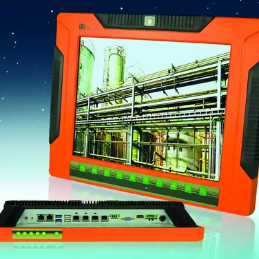 Mobiler 15“ Panel-PC für raue Umgebungen im Innen- und Außenbereich !