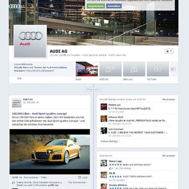 Audi Kommunikation punktet im Social Web
