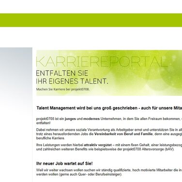 projekt0708 optimiert eigenes Recruiting mit Lösung von SuccessFactors