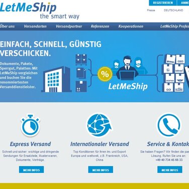 Neuer Look für die Versandplattform LetMeShip