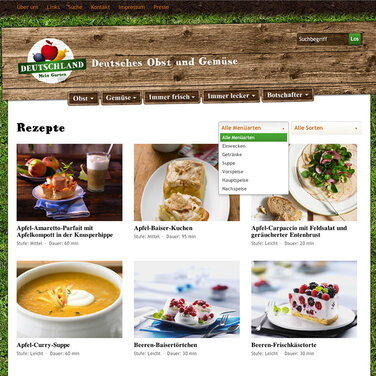 Kochen, Backen und Einwecken mit „Deutschland – Mein Garten.“: Die große Rezeptdatenbank für Obst und Gemüse