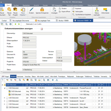 PROCAD integriert PDM-Software PRO.FILE in Autodesk AutoCAD Plant 3D