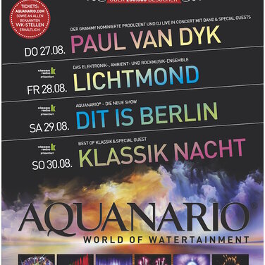 Aquanario im Sommer 2015 erstmals auf dem Flughafen Tempelhof - Ein Festival der großen Gefühle
